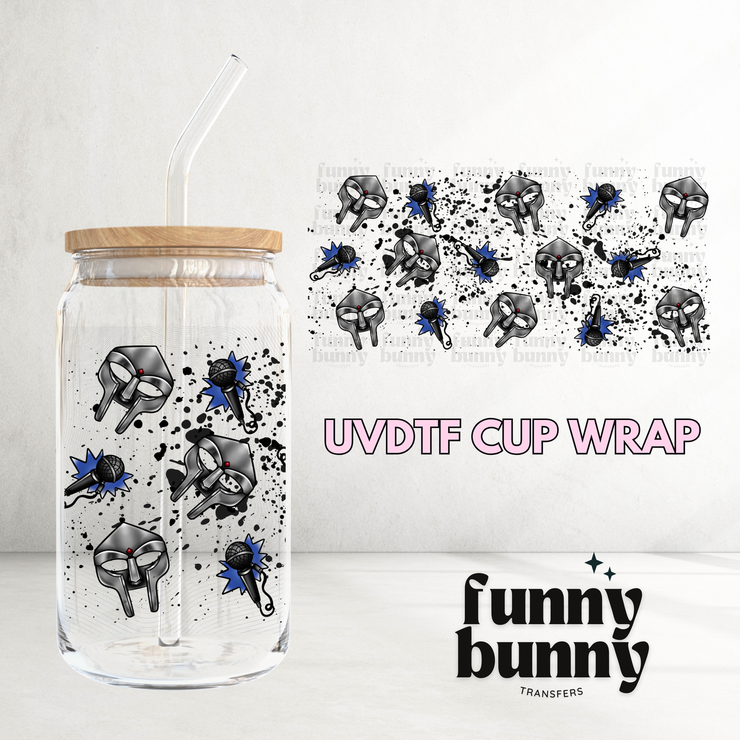 MF Doom - 16oz UVDTF Cup Wrap