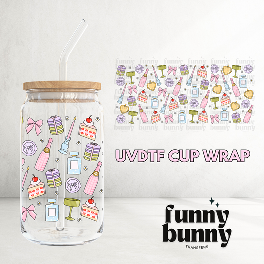 Macarons & Champagne - 16oz UVDTF Cup Wrap