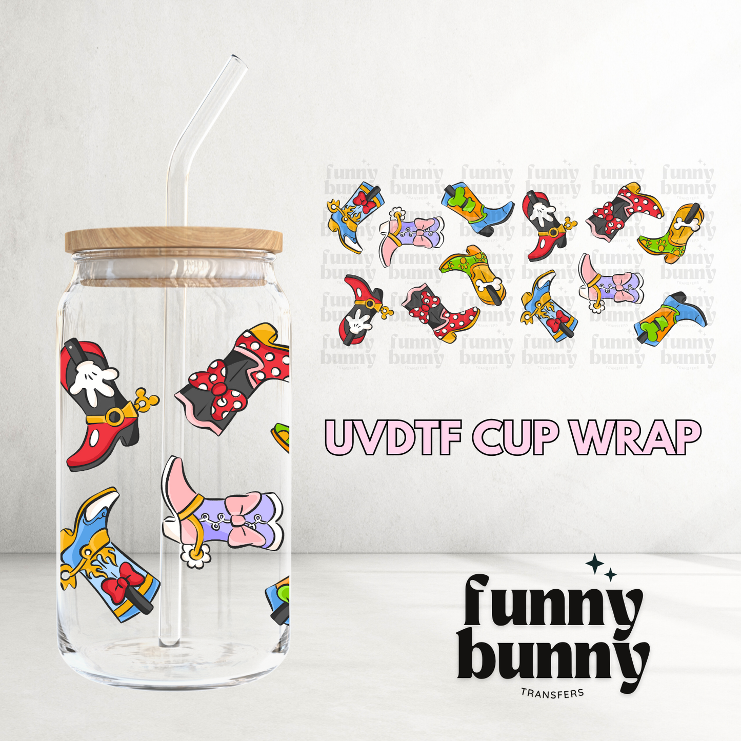 Magic Castle Boots - 16oz UVDTF Cup Wrap