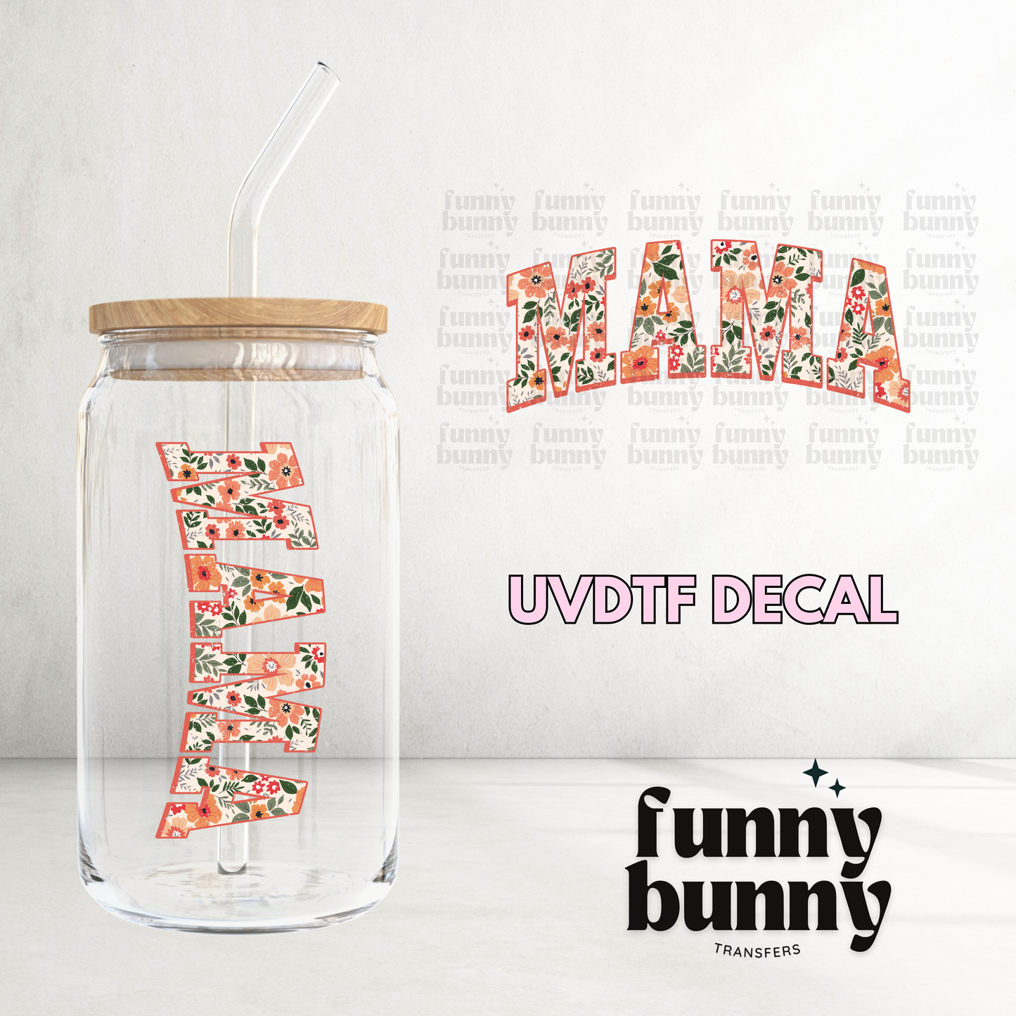 Mama Autumn Floral - UVDTF Decal