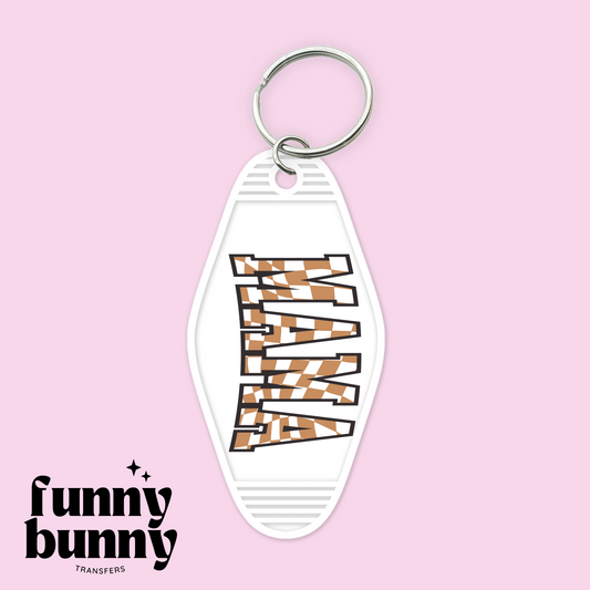 Checkered Mama - Motel Keychain