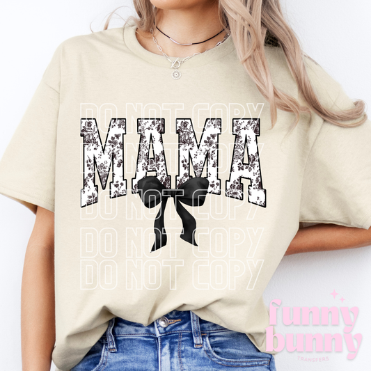 Mama Floral Black - DTF Transfer