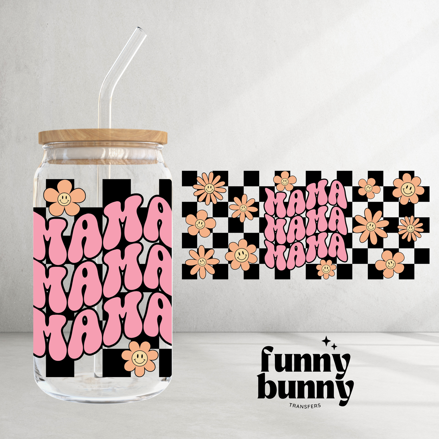 Mama Floral Racing - 16oz UVDTF Cup Wrap