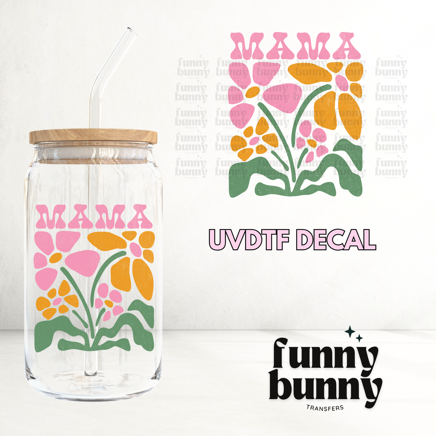 Mama Pastel Spring Floral Era - UVDTF Decal