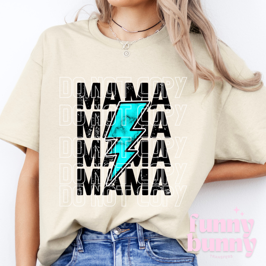 Mama Turquoise Lightning - DTF Transfer