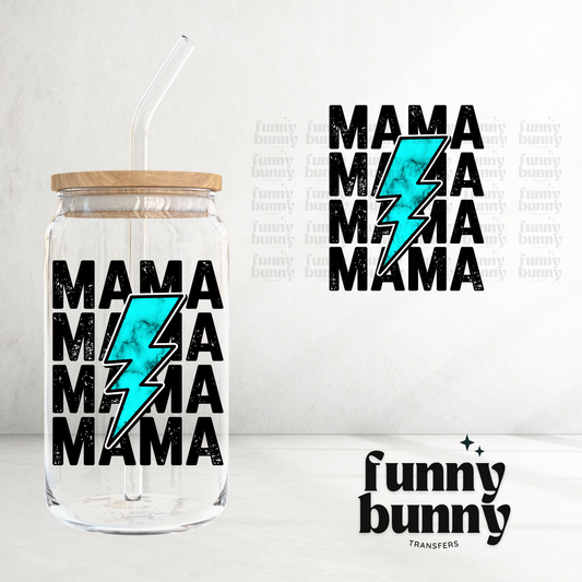 Mama Turquoise Lightning  - UVDTF Decal