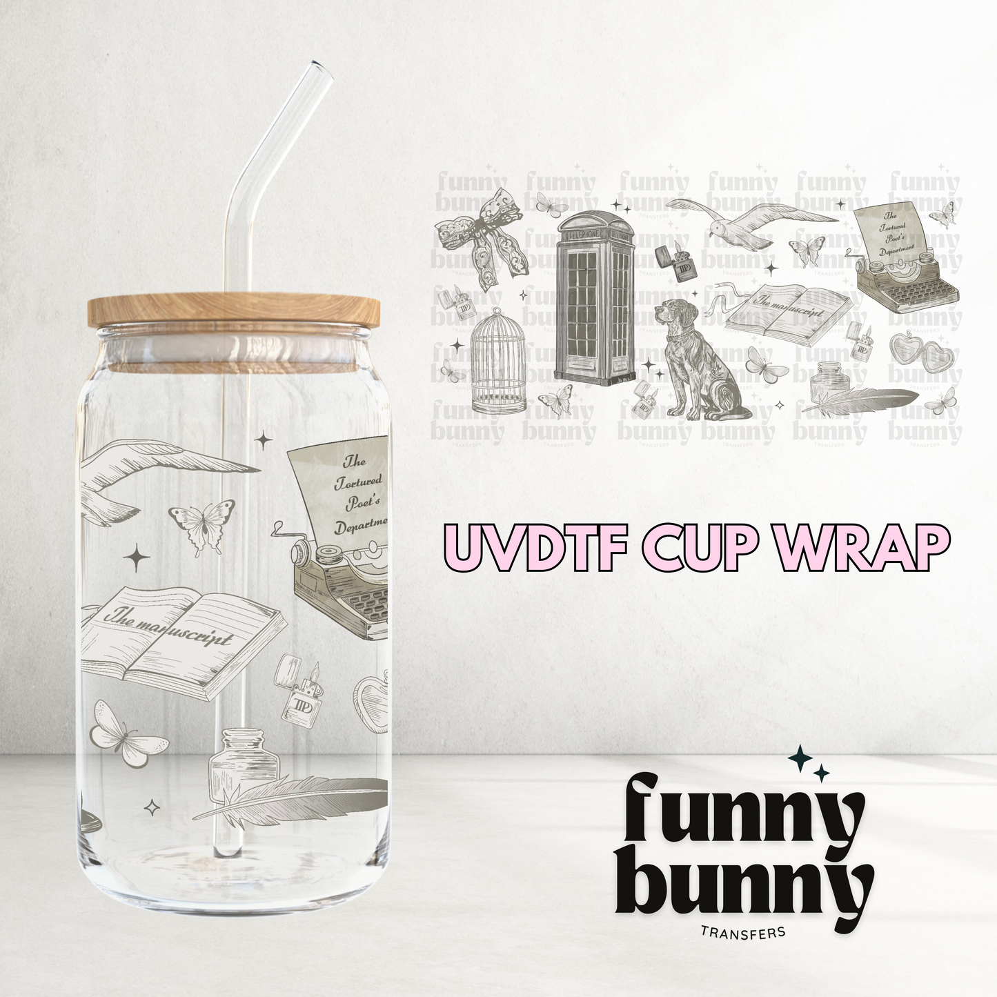 Manuscript - 16oz UVDTF Cup Wrap