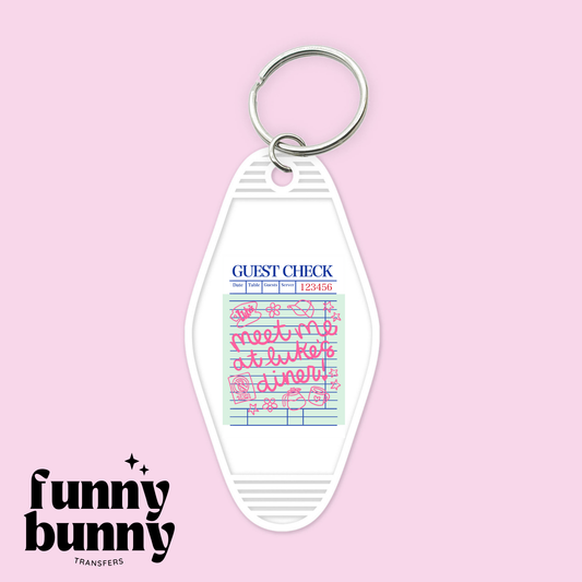 Meet Me At Luke's - Motel Keychain