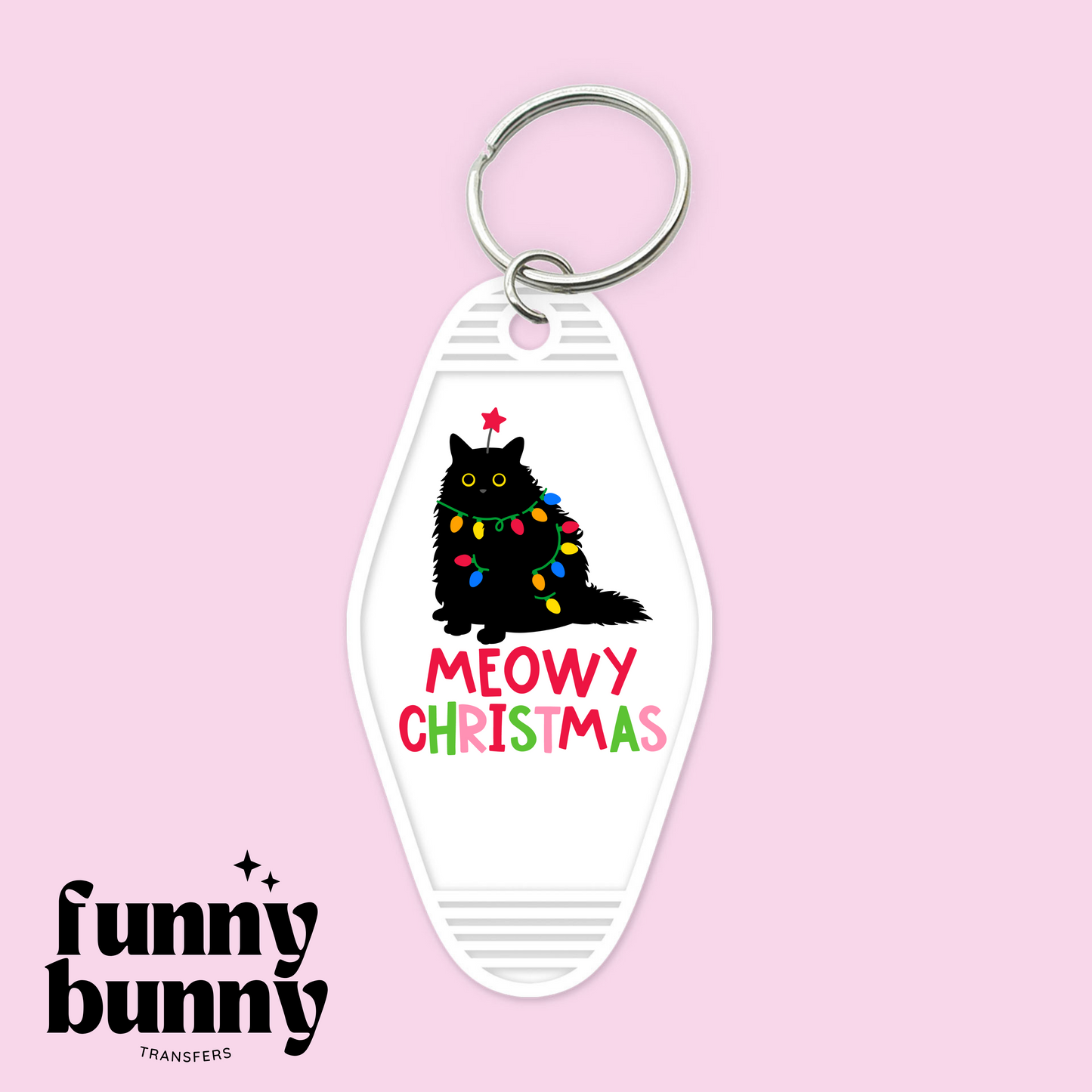 Meowy Christmas - Motel Keychain