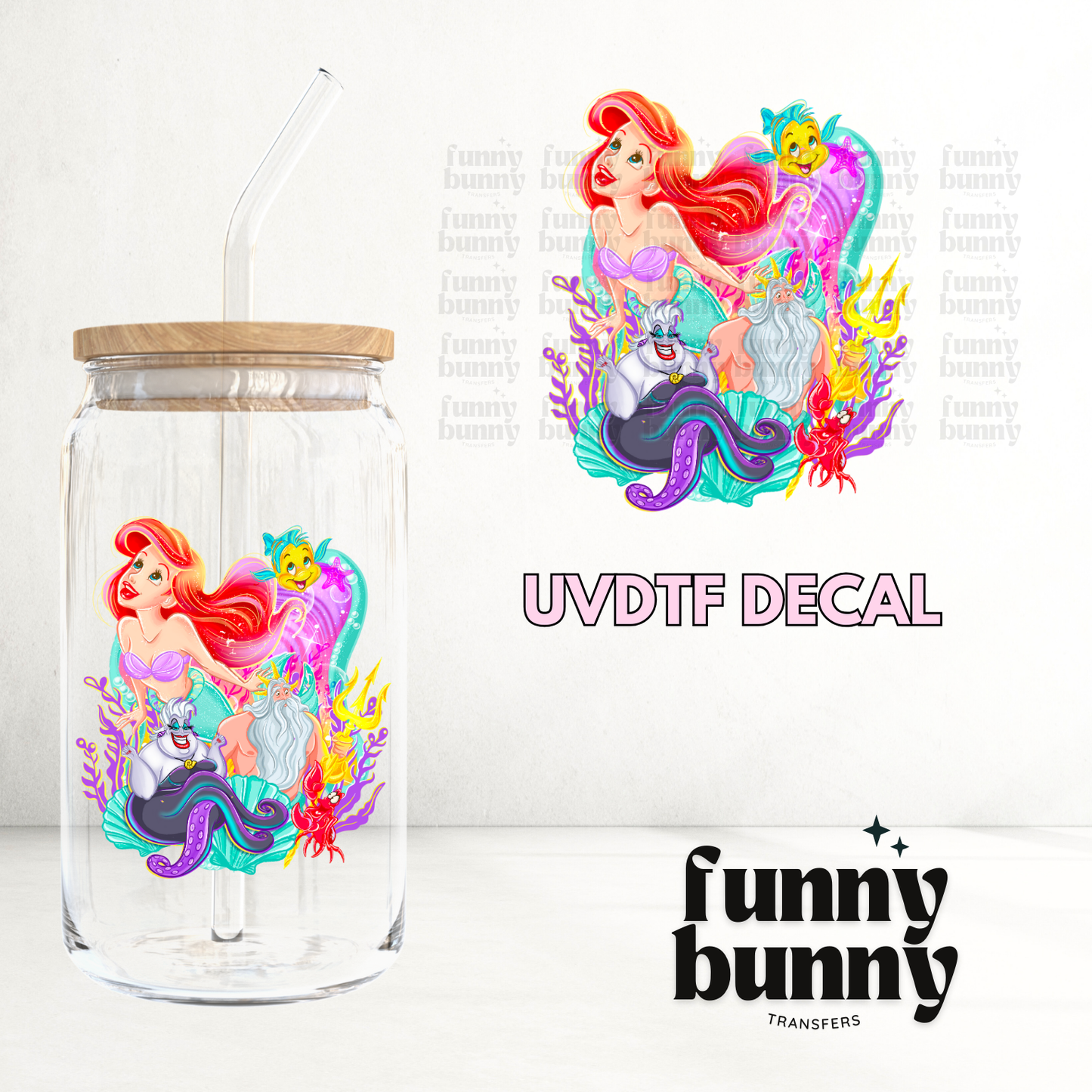 Mermaid Under The Sea - UVDTF Decal