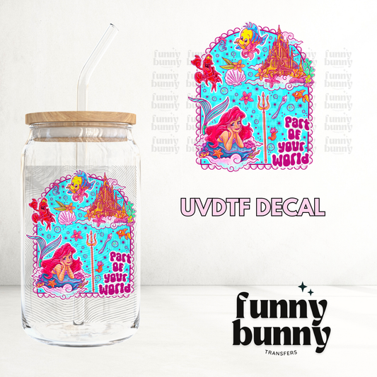 Mermaid World - UVDTF Decal