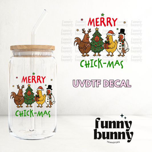 Merry Chick-Mas - UVDTF Decal