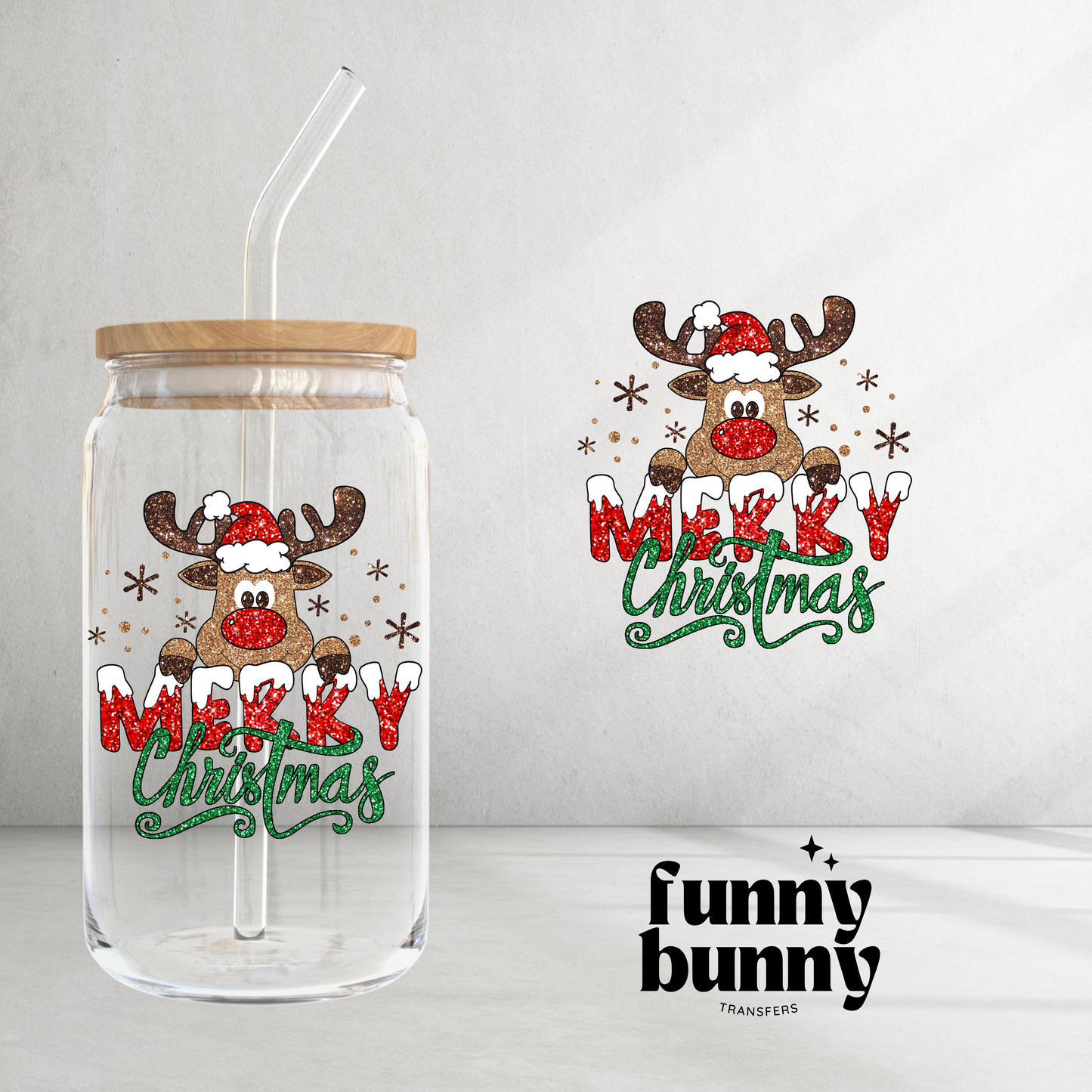 Merry Christmas Deer - UVDTF Decal