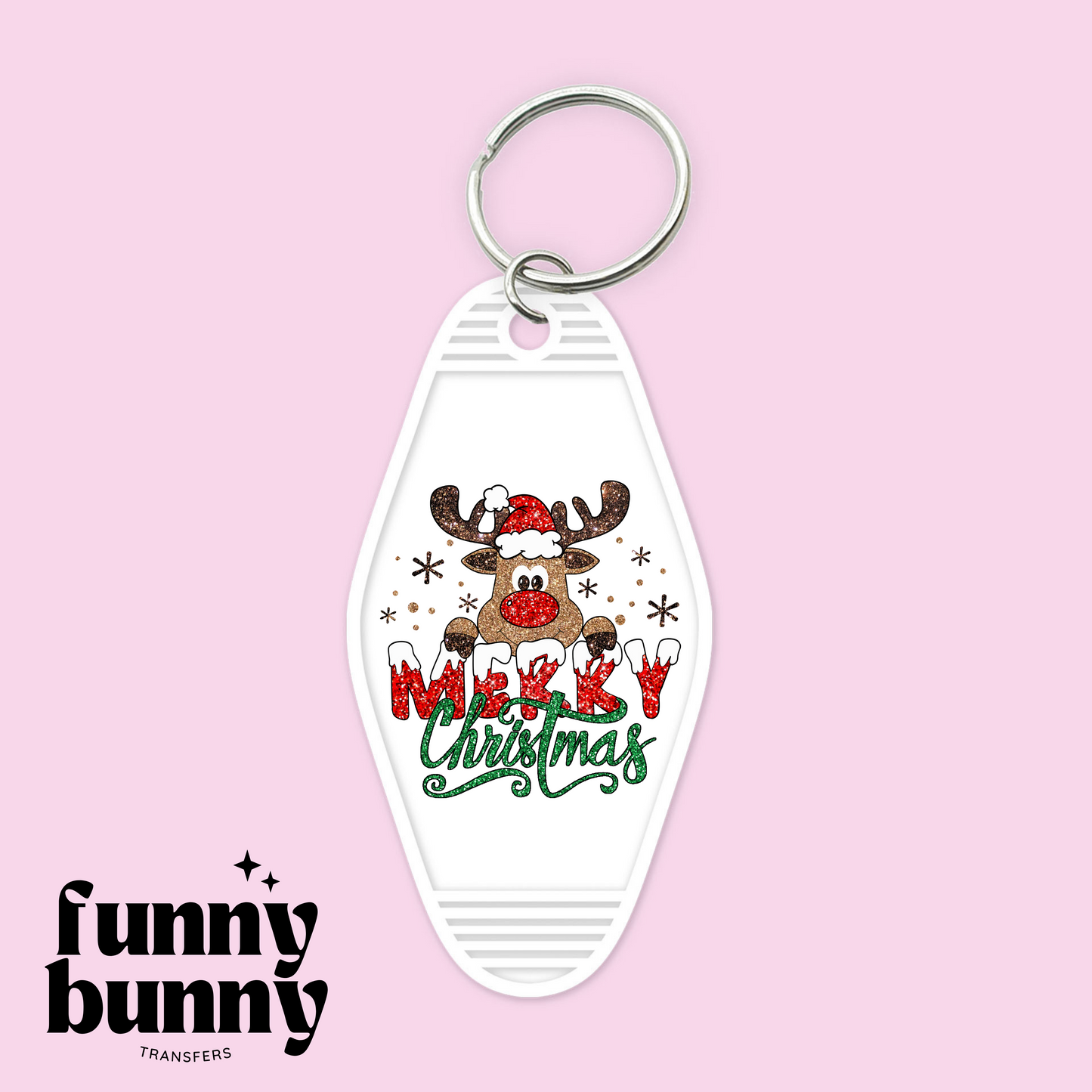 Merry Christmas Deer - Motel Keychain