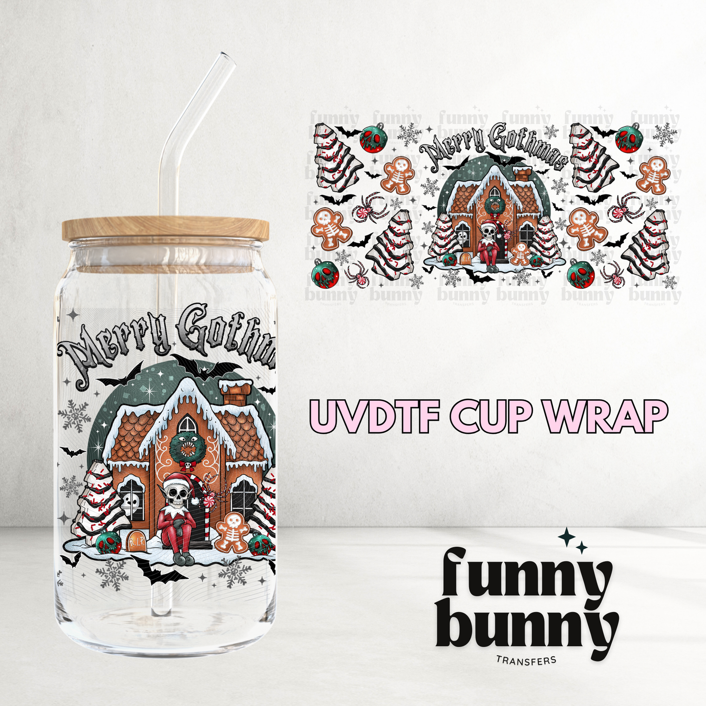 Merry Gothmas - 16oz UVDTF Cup Wrap