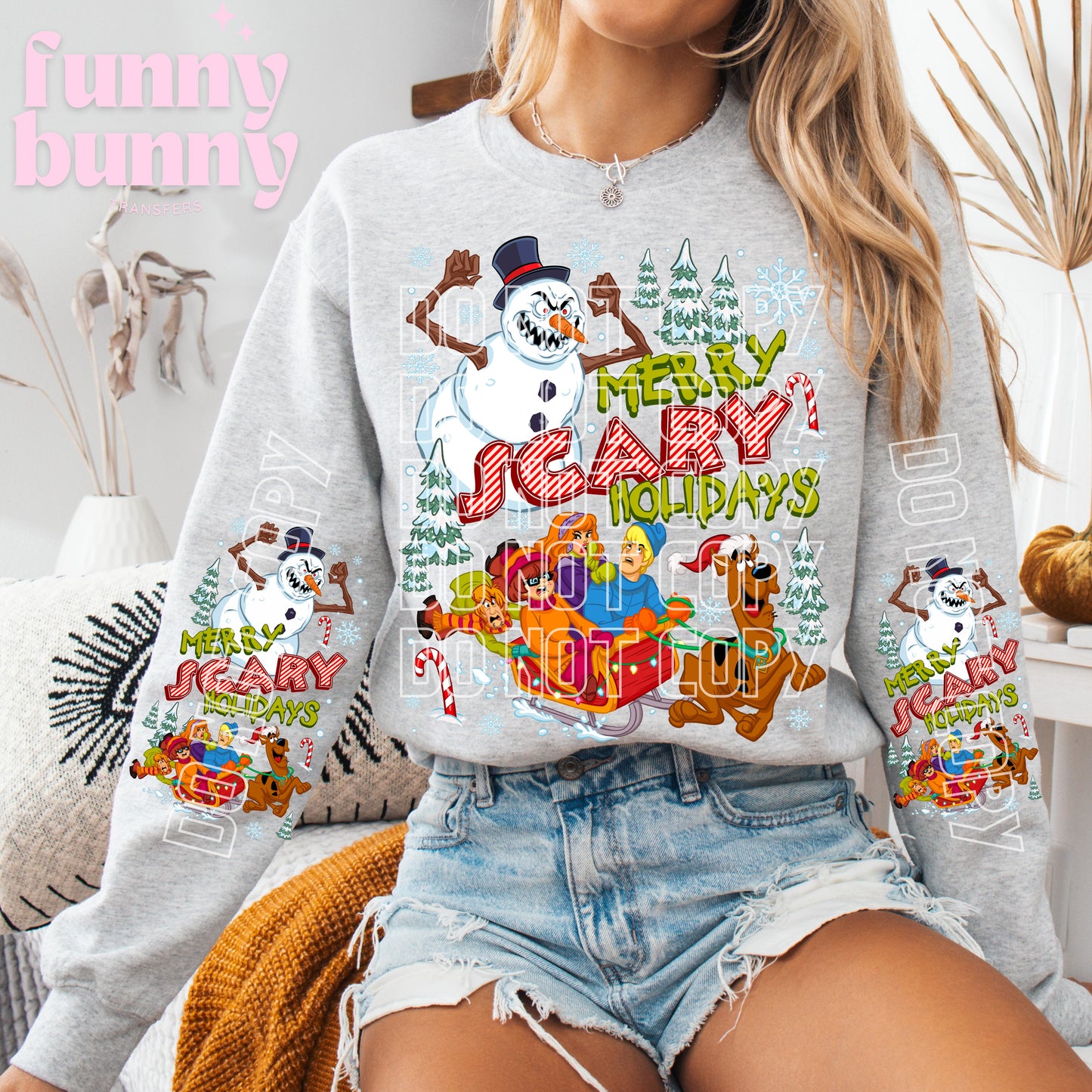 Merry Scary Holidays - DTF Transfer Sleeve Set