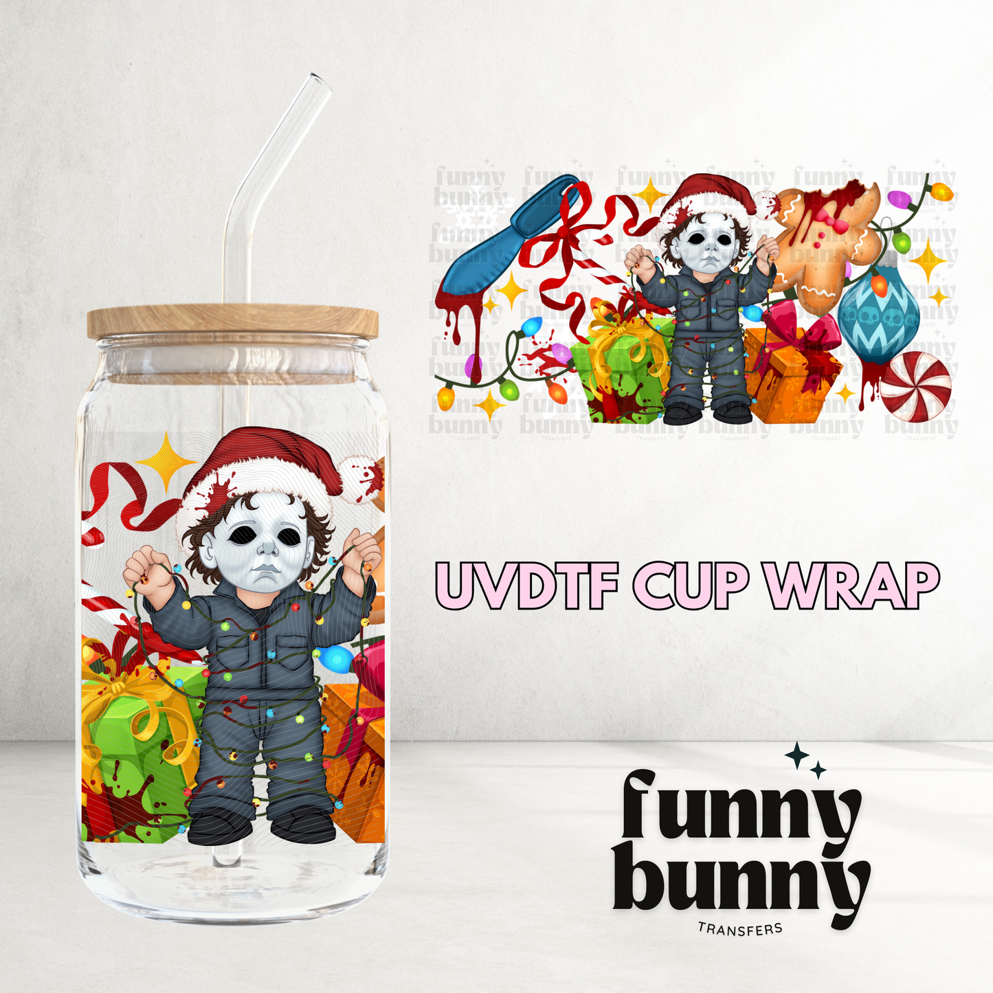 Michael Xmas - 16oz UVDTF Cup Wrap