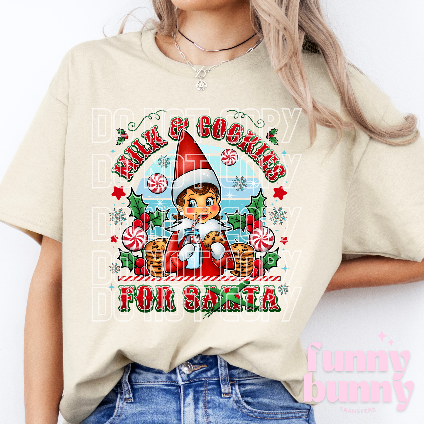 Milk & Cookies Elf Girl - DTF Transfer