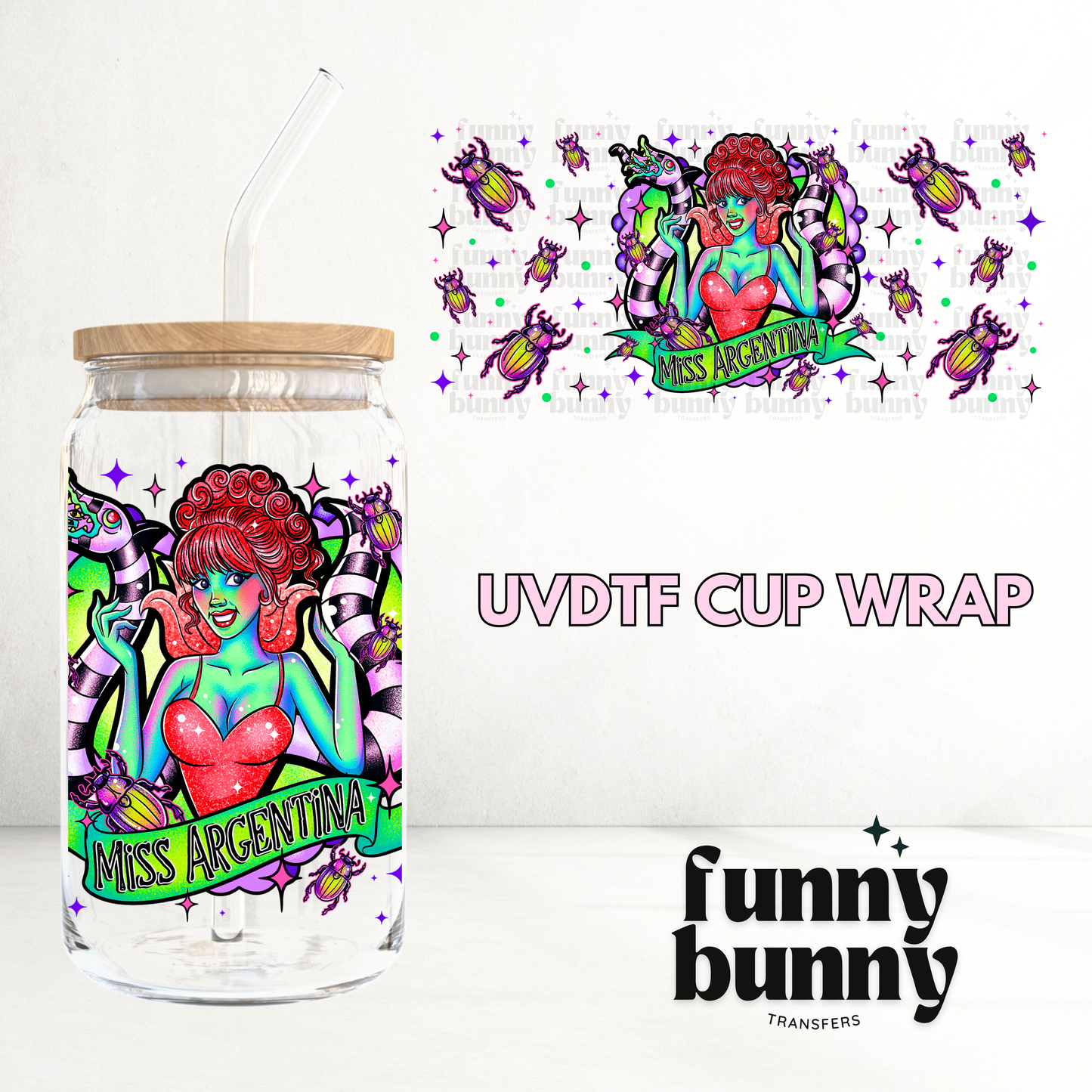 Miss Argentina - 16oz UVDTF Cup Wrap