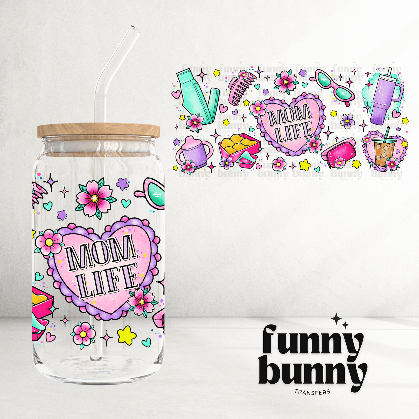 Mom Life - 16oz UVDTF Cup Wrap