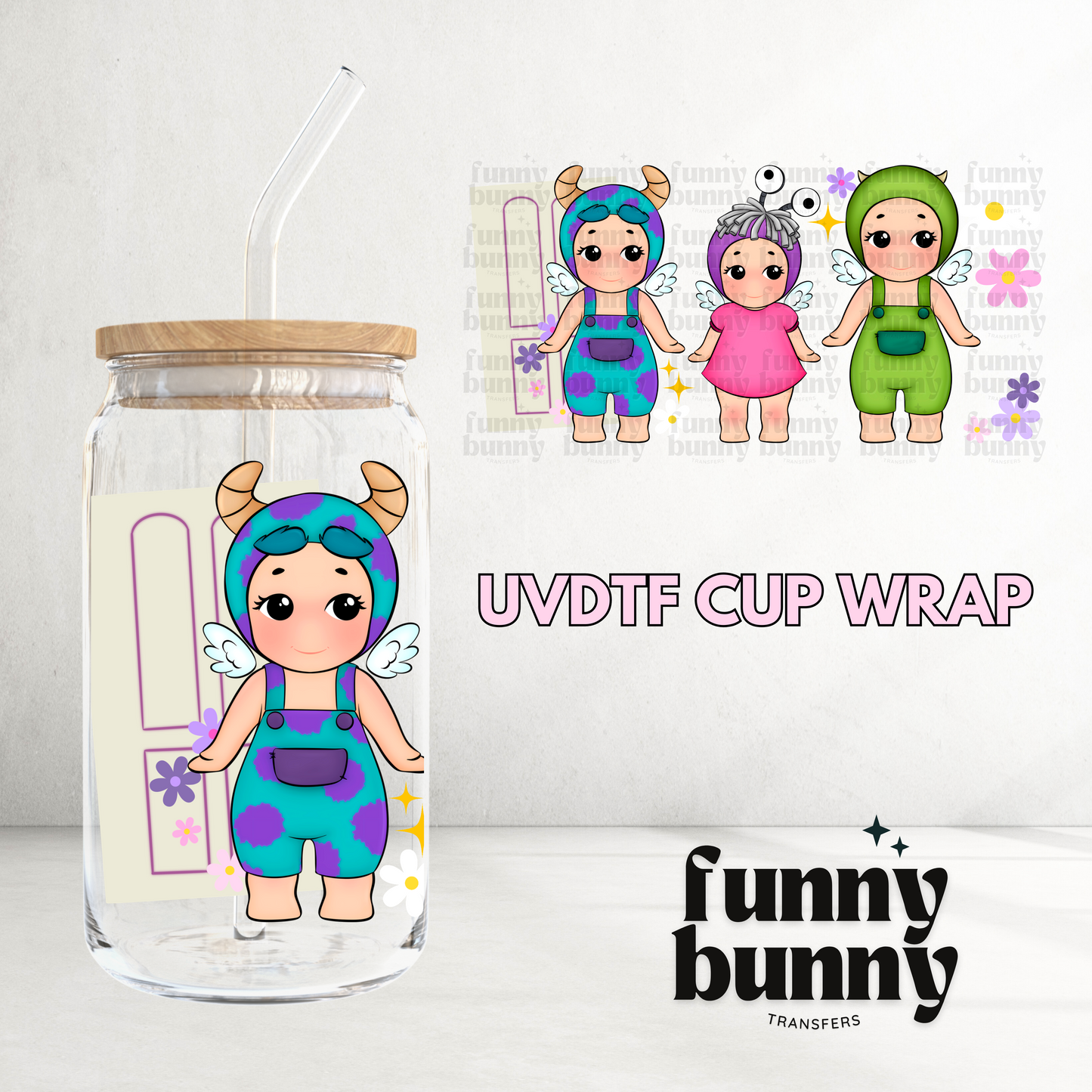 Monster Angels - 16oz UVDTF Cup Wrap