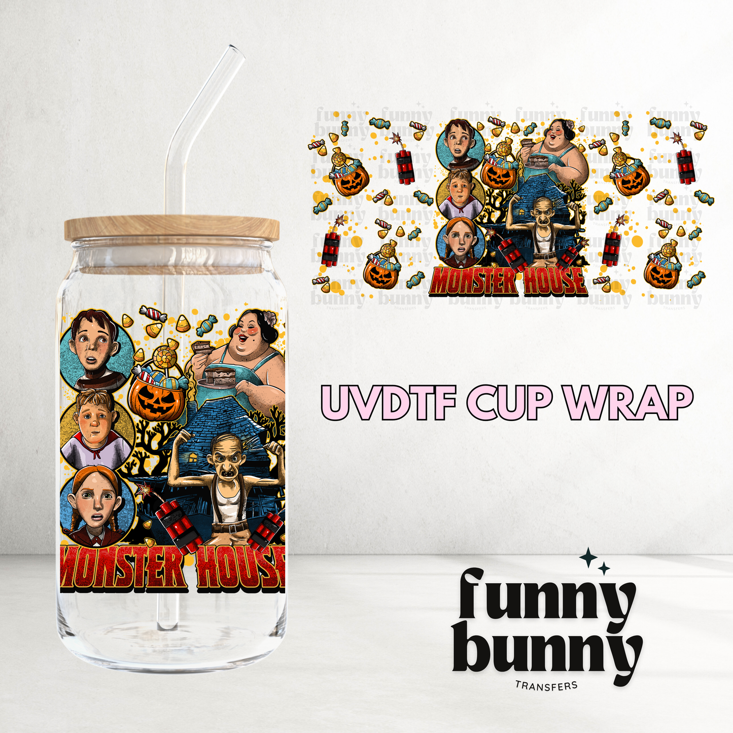 Monster House - 16oz UVDTF Cup Wrap