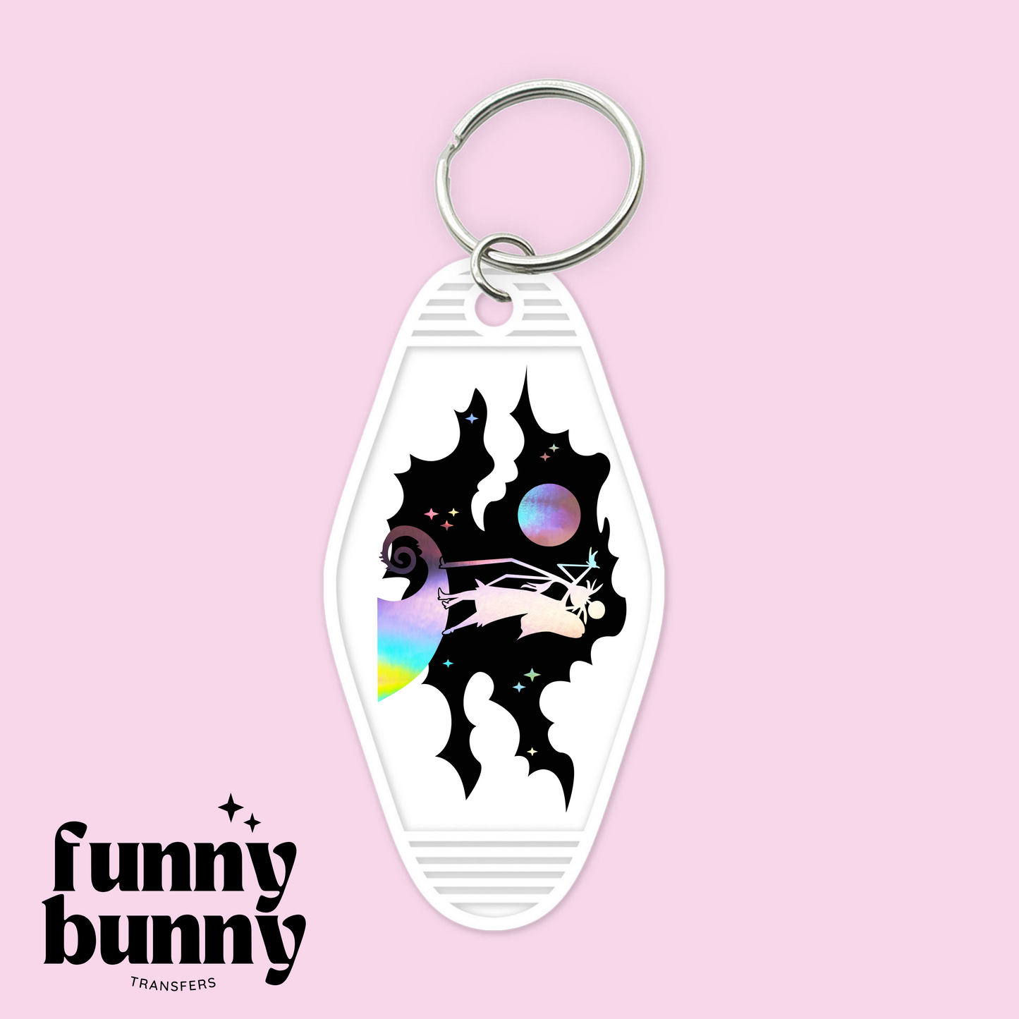 Moon Couple Holographic - Motel Keychain