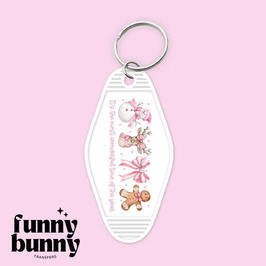 Most Wonderful Time Pink - Motel Keychain