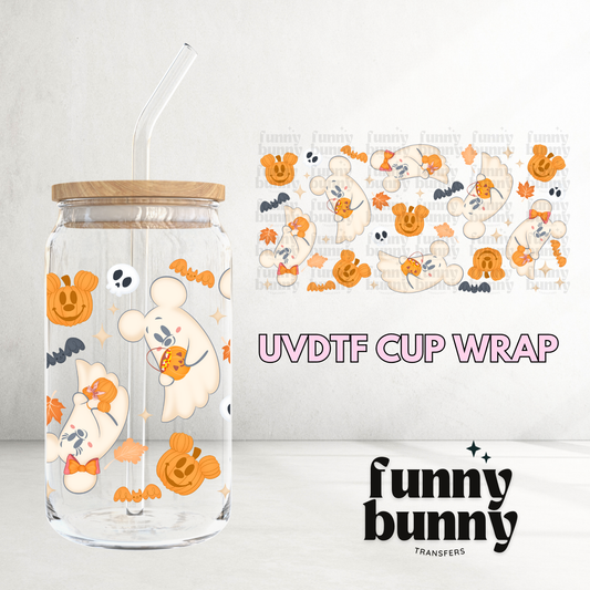 Mouse Ghost Cuties - 16oz UVDTF Cup Wrap