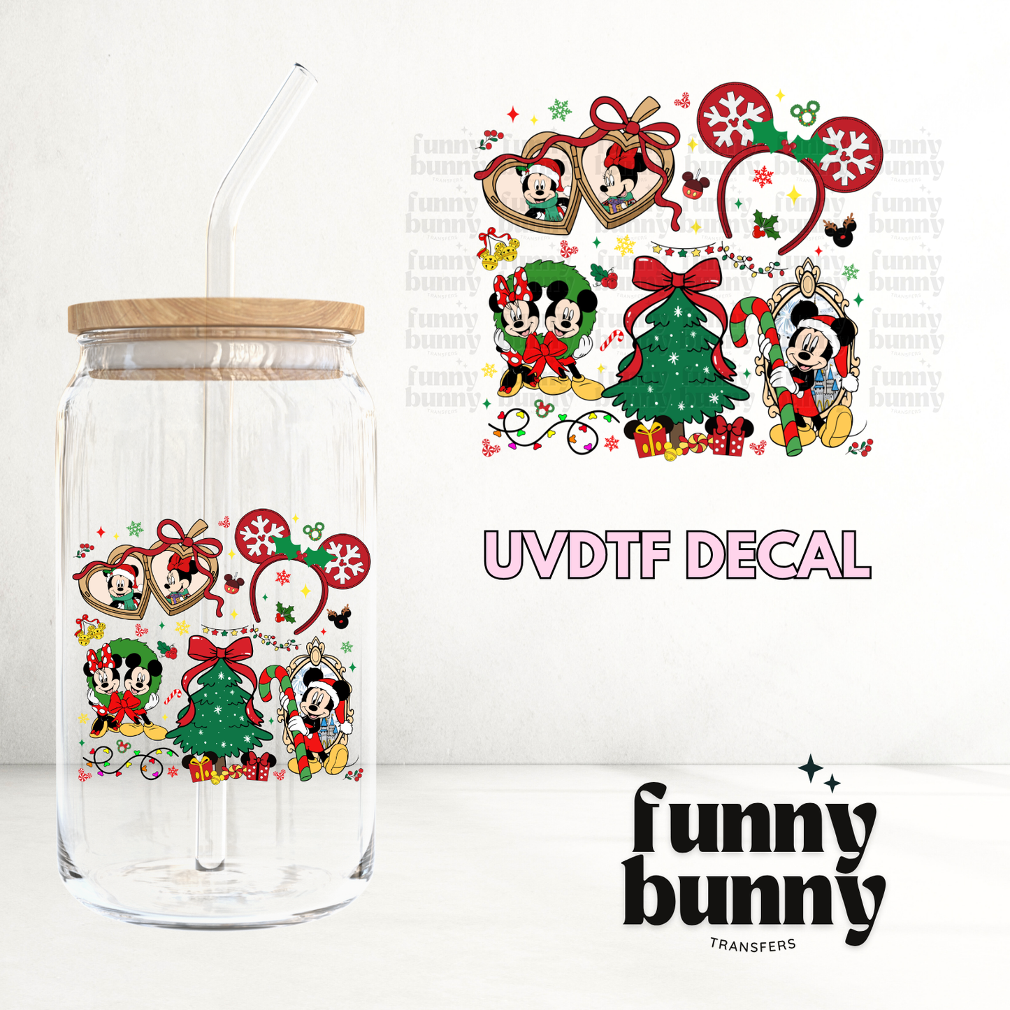 Mouse Xmas Spirit - UVDTF Decal