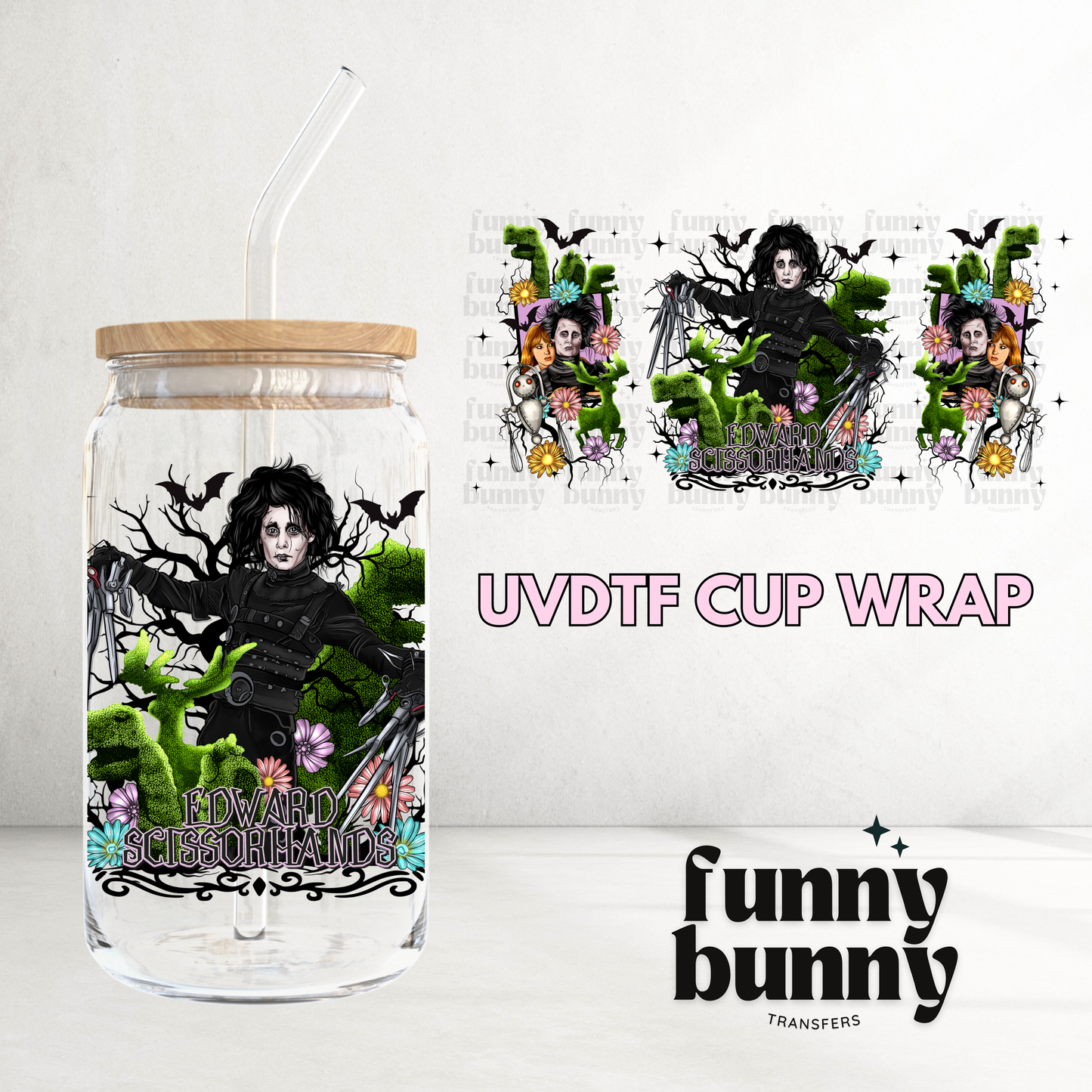 Mr.Scissorhands - 16oz UVDTF Cup Wrap