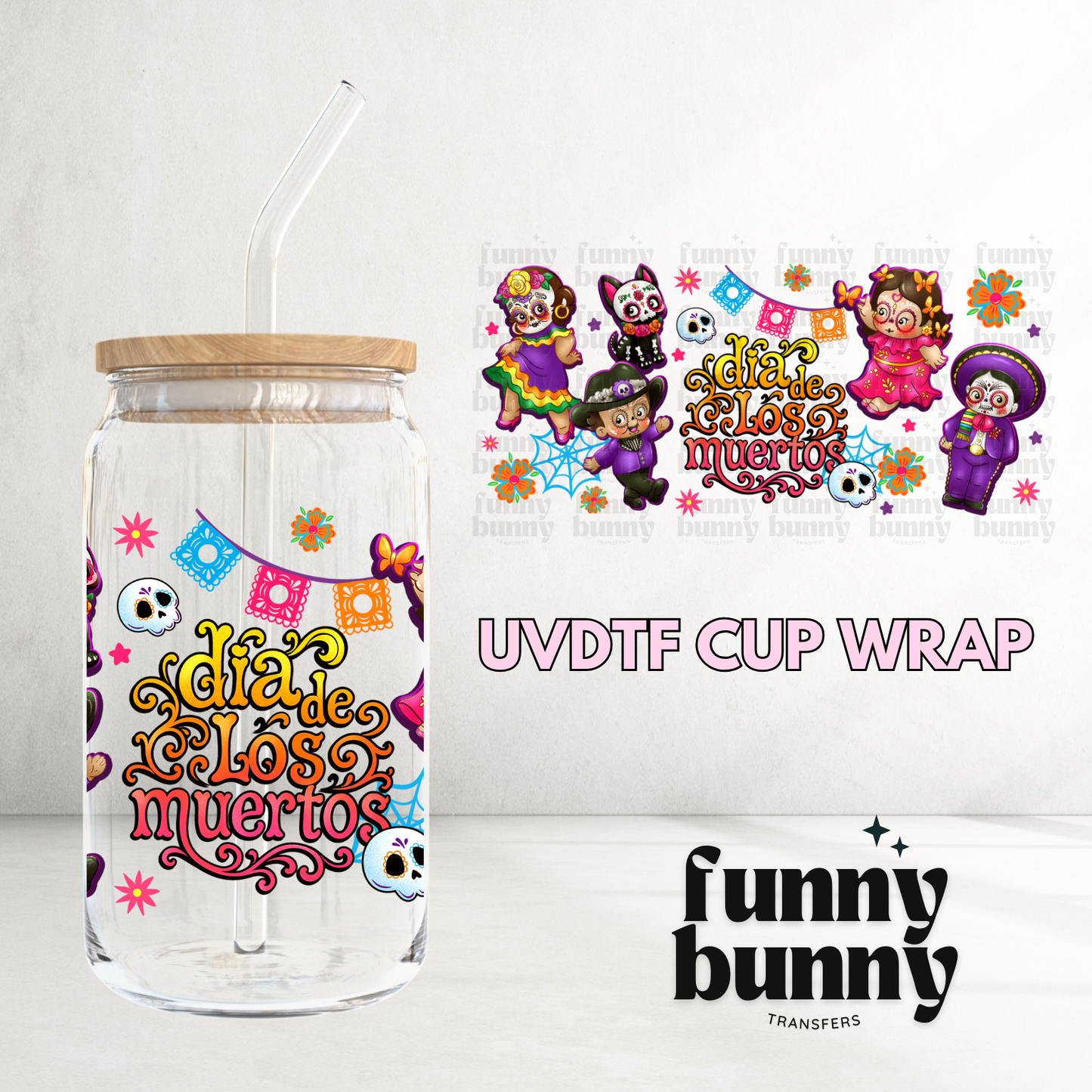 Muertos - 16oz UVDTF Cup Wrap