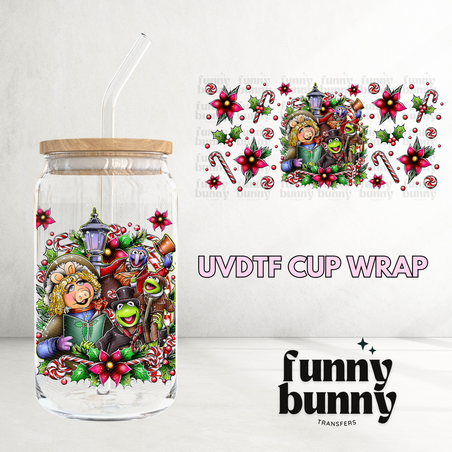 Muppet Christmas - 16oz UVDTF Cup Wrap