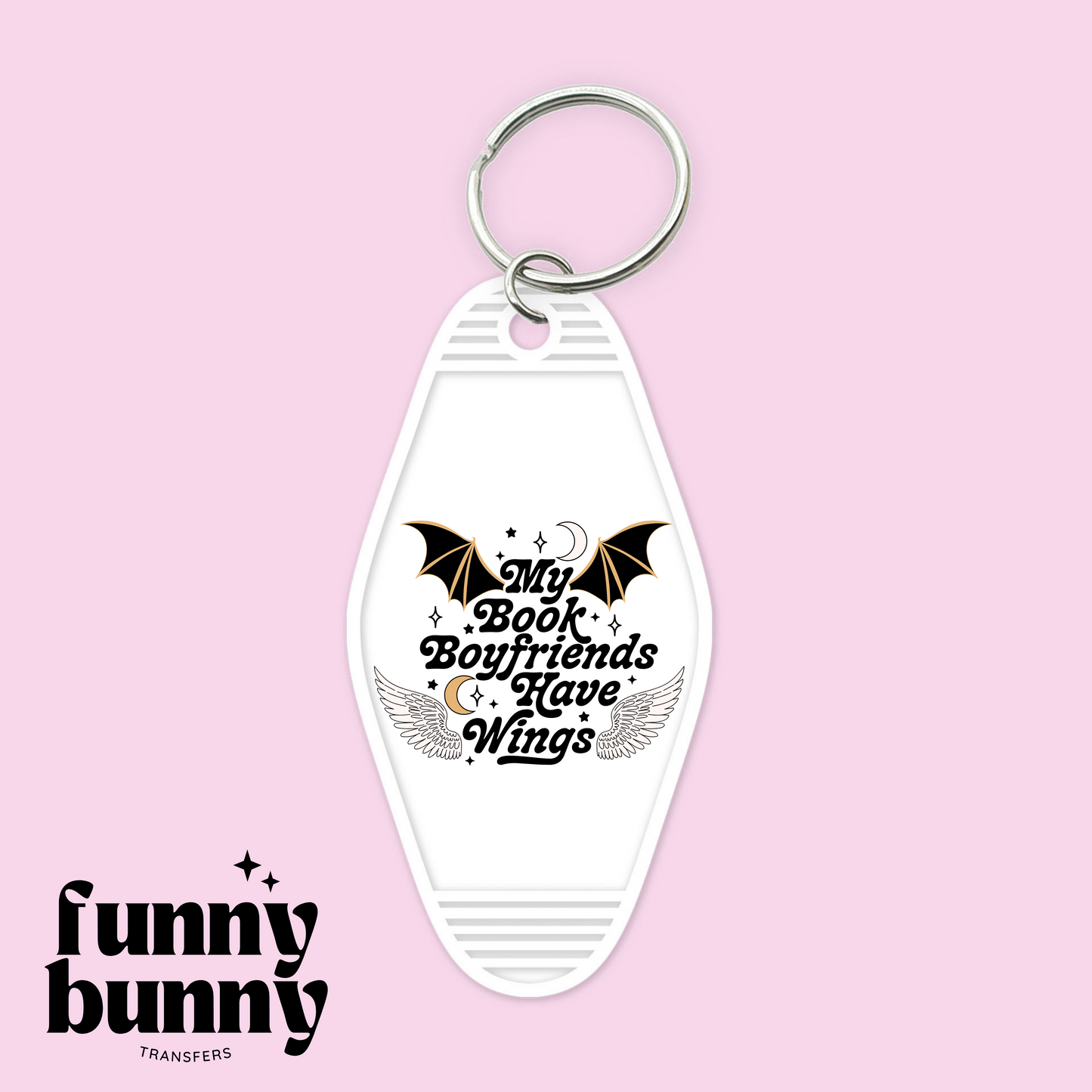 My Book Boyfriends Have Wings - Motel Keychain