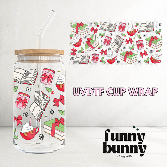 My Holiday Christmas Books - 16oz UVDTF Cup Wrap