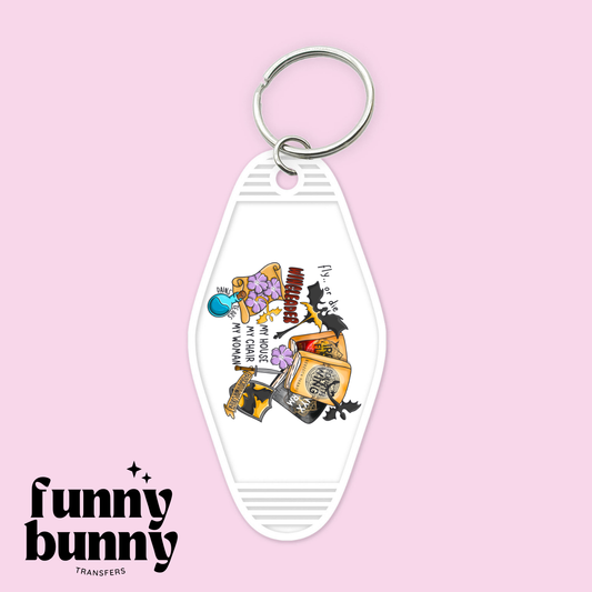 My House Chair Woman - Motel Keychain