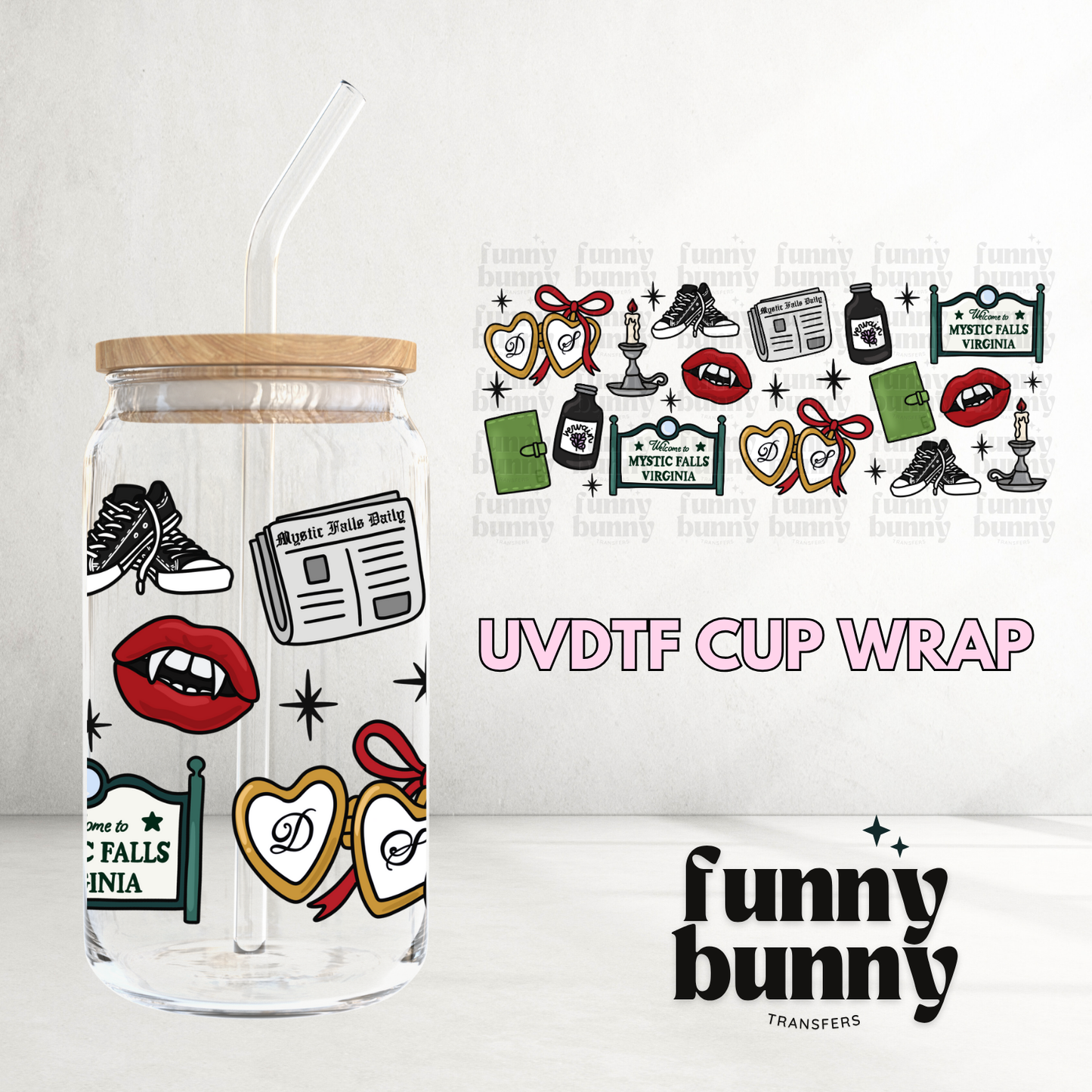 Mystic Falls - 16oz UVDTF Cup Wrap