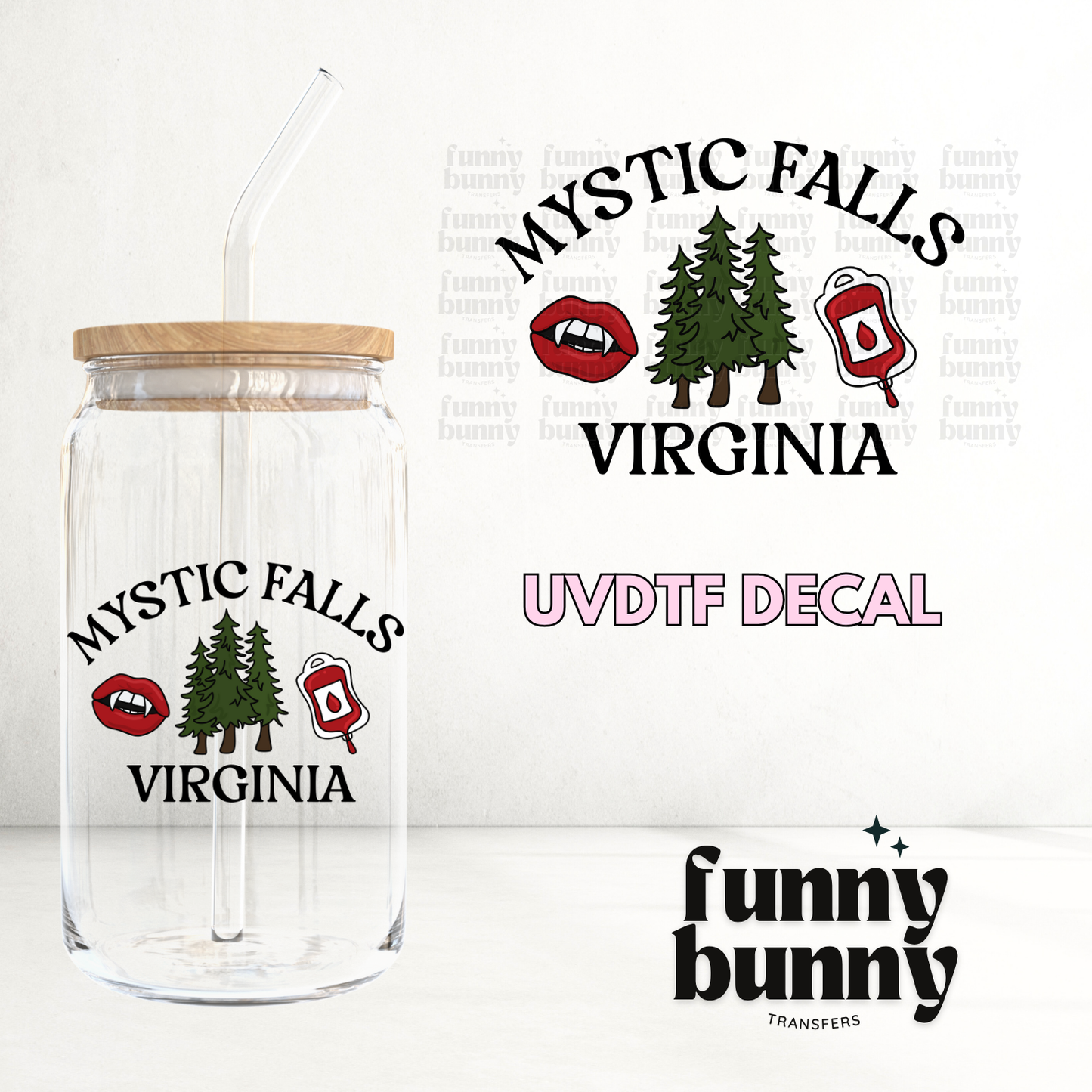 Mystic Falls Virginia - UVDTF Decal