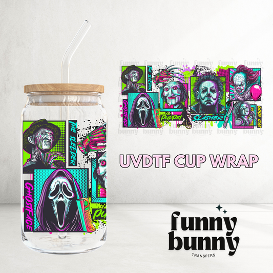Neon Horror Squad - 16oz UVDTF Cup Wrap