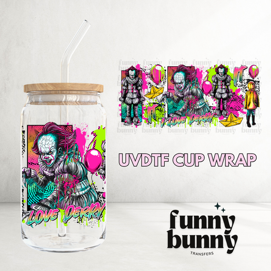 Neon Pennywise - 16oz UVDTF Cup Wrap