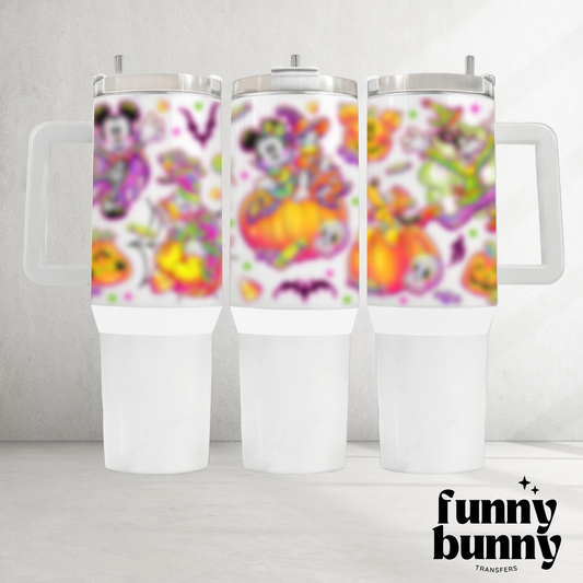 Neons Pumpkins - 40oz UVDTF Tumbler Wrap