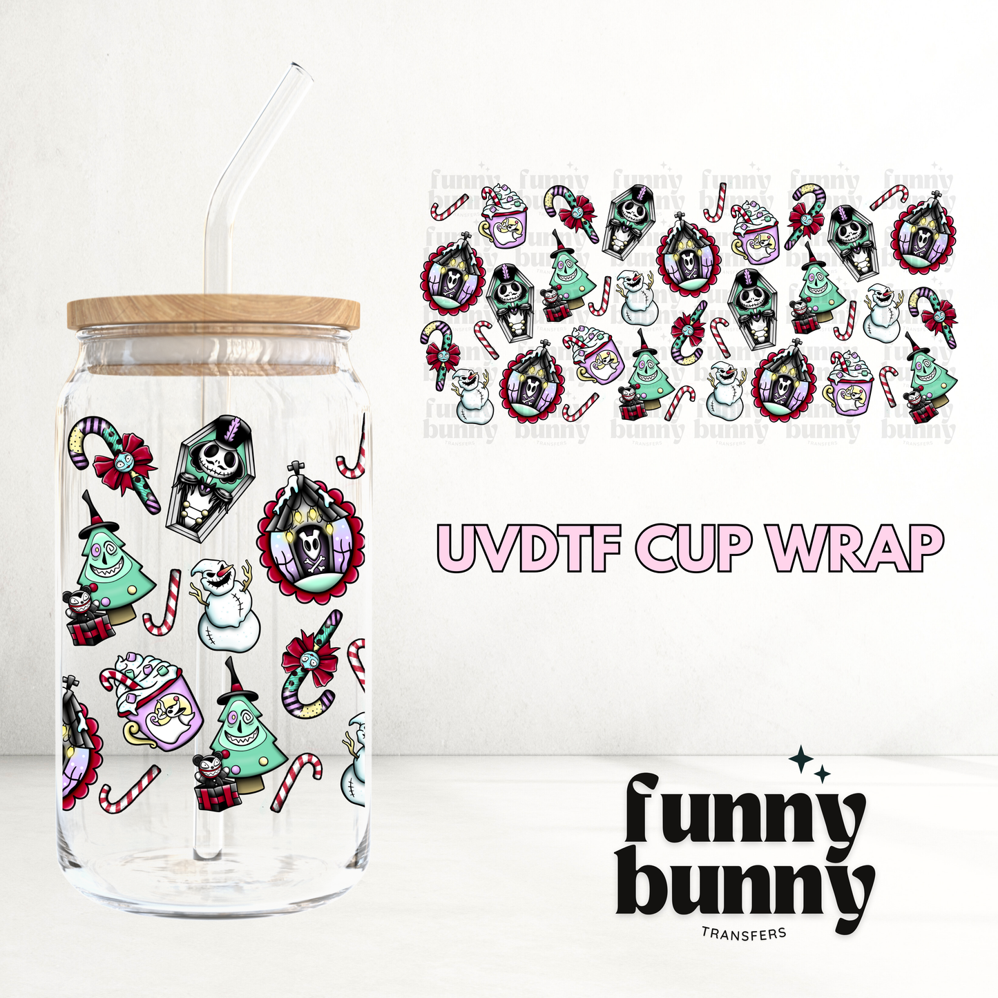 Nightmare Nutcracker - 16oz UVDTF Cup Wrap