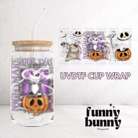 Nightmare Pumpkin - 16oz UVDTF Cup Wrap