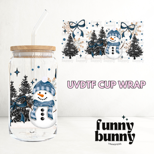 North Pole Snowman - 16oz UVDTF Cup Wrap