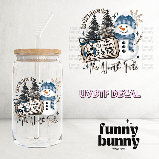 North Pole Snowman - UVDTF Decal