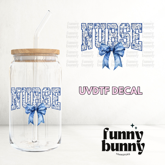 Nurse Floral Print - UVDTF Decal