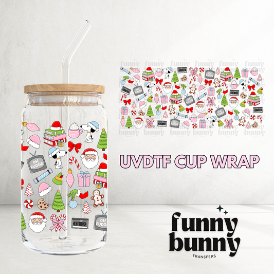 Oh Fudge Xmas Doodles - 16oz UVDTF Cup Wrap