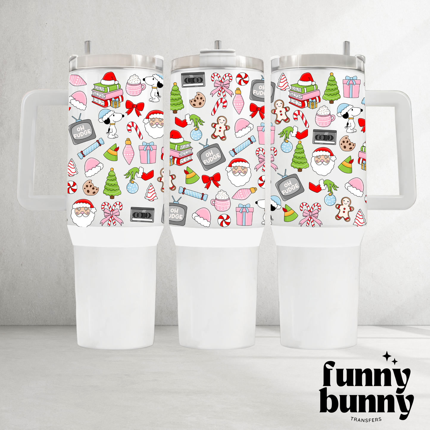 Oh Fudge Xmas Doodles  - 40oz UVDTF Tumbler Wrap