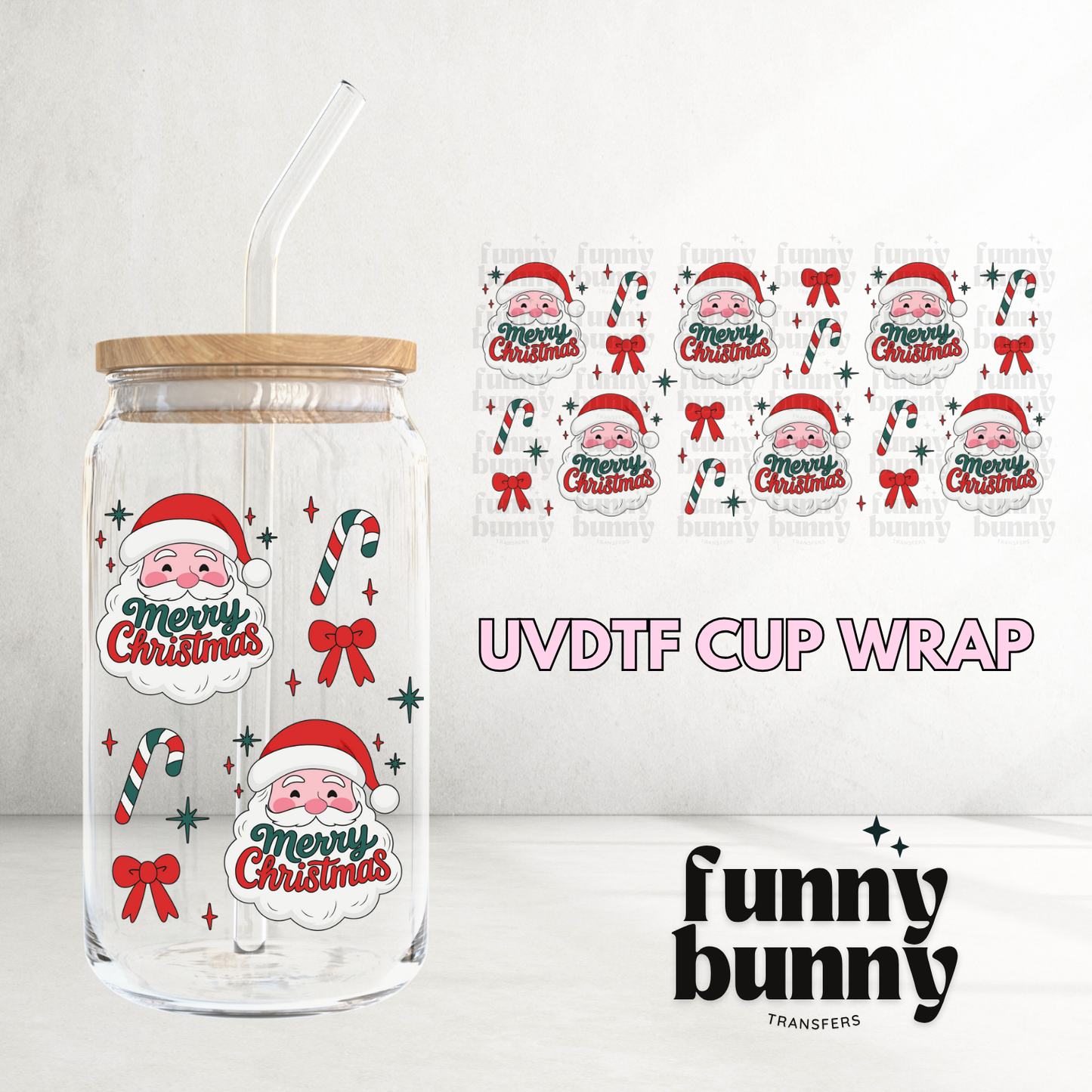 Oh Santa 2.0 - 16oz UVDTF Cup Wrap