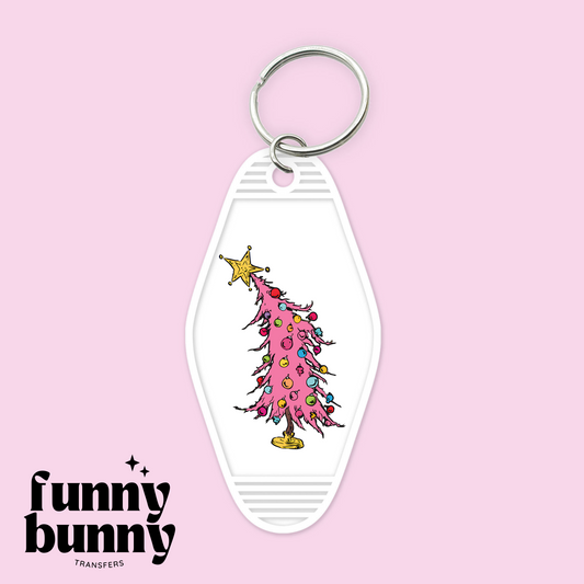 Oh Pink Christmas Tree - Motel Keychain